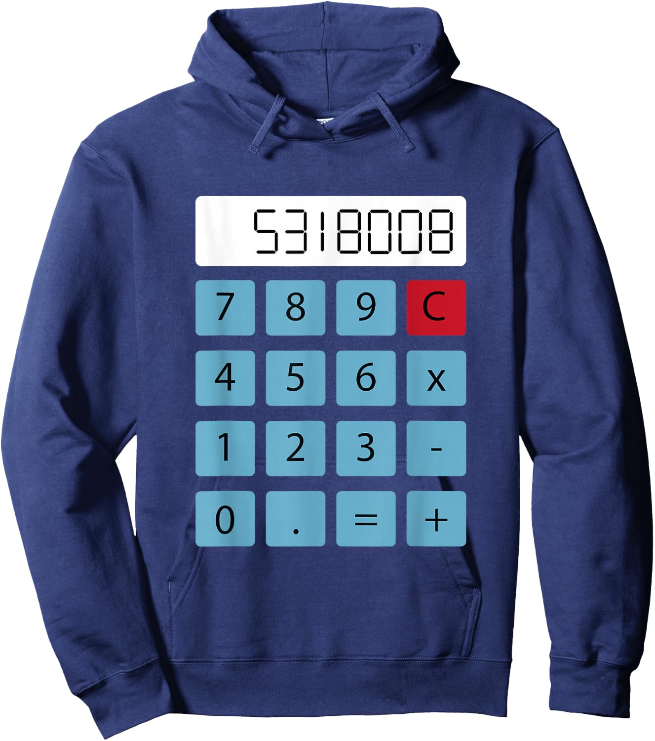 "Boobies" Calculator Upside Down Funny Apparel Hoodie - Hoodie | Navy