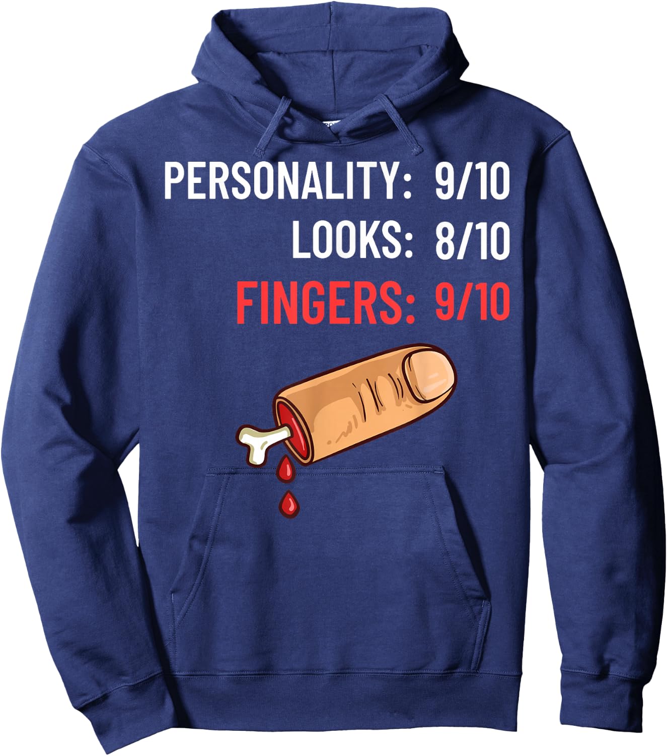 Missing Finger Prosthetic Amputation Recovery Hoodie - Hoodie | Navy