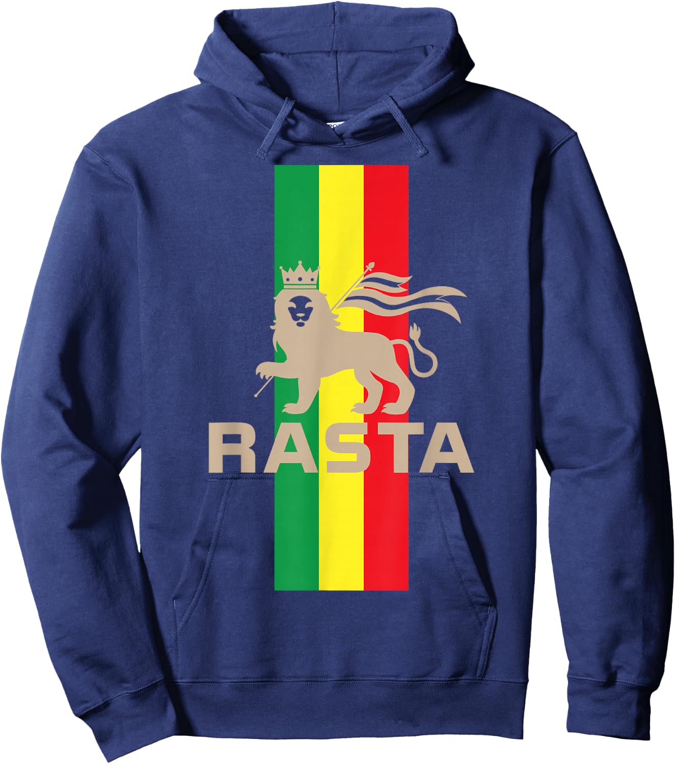 Lion of Judah Judah Rasta Rastafari Reggae Hoodie - Hoodie | Navy