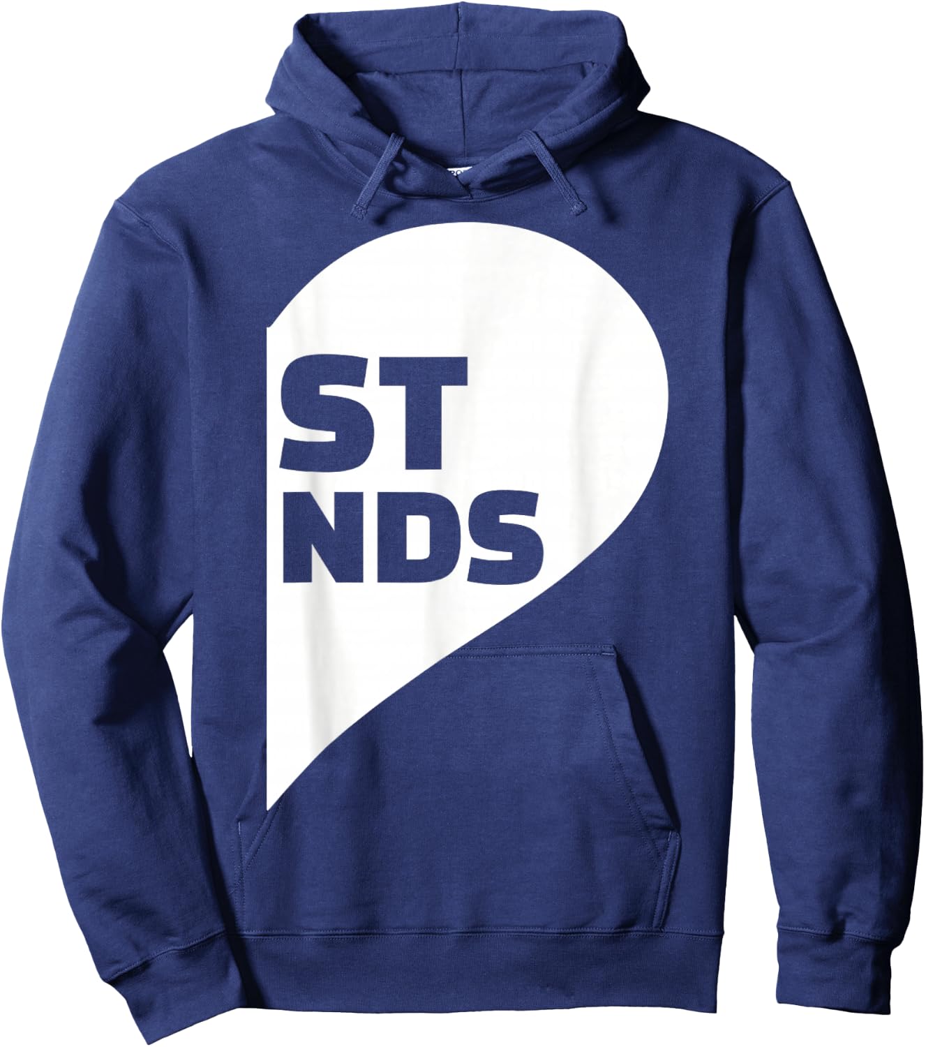 Best Friends Right Half Heart Hoodie - Hoodie | Navy