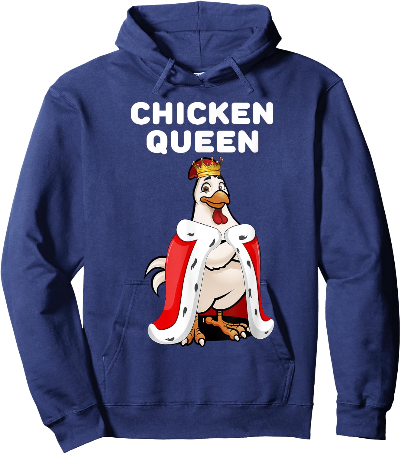 Chicken Queen | Chicken | Girls Chicken Hoodie - Hoodie | Navy