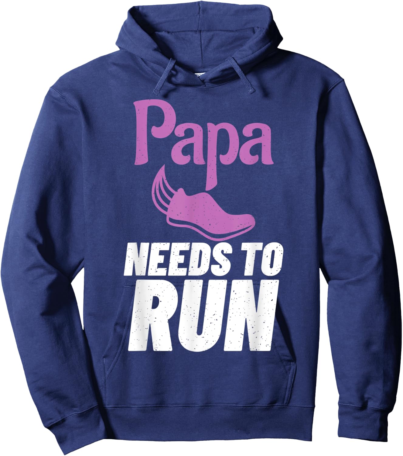 Papa needs to Run Marathon Runner Dad Hoodie - Hoodie | Navy