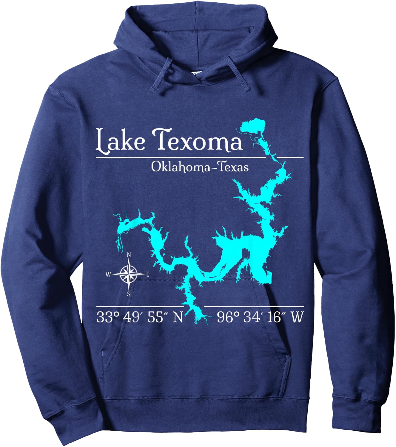 Texoma, Oklahoma - Texas Hoodie - Hoodie | Navy