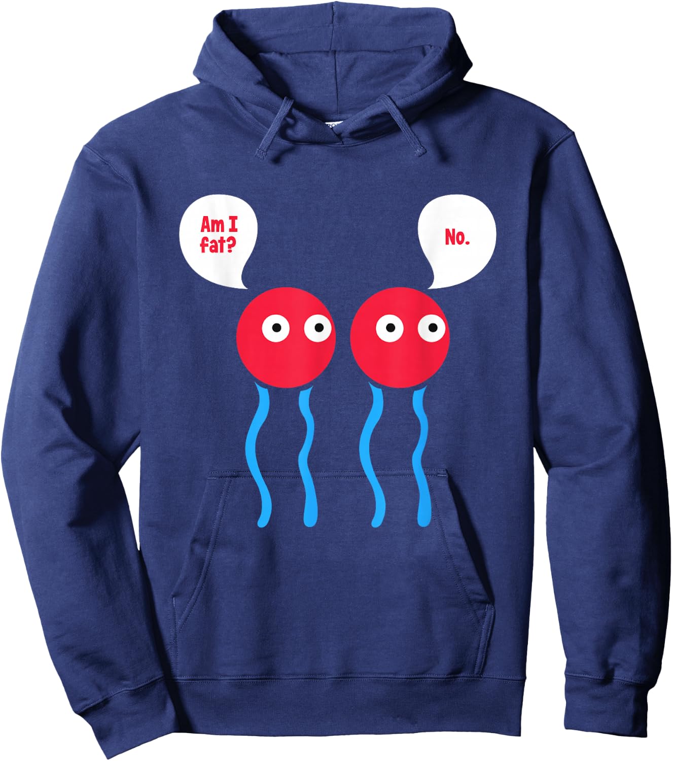 Am I Fat? Funny Lipid Cell Biology Science Pun Hoodie - Hoodie | Navy