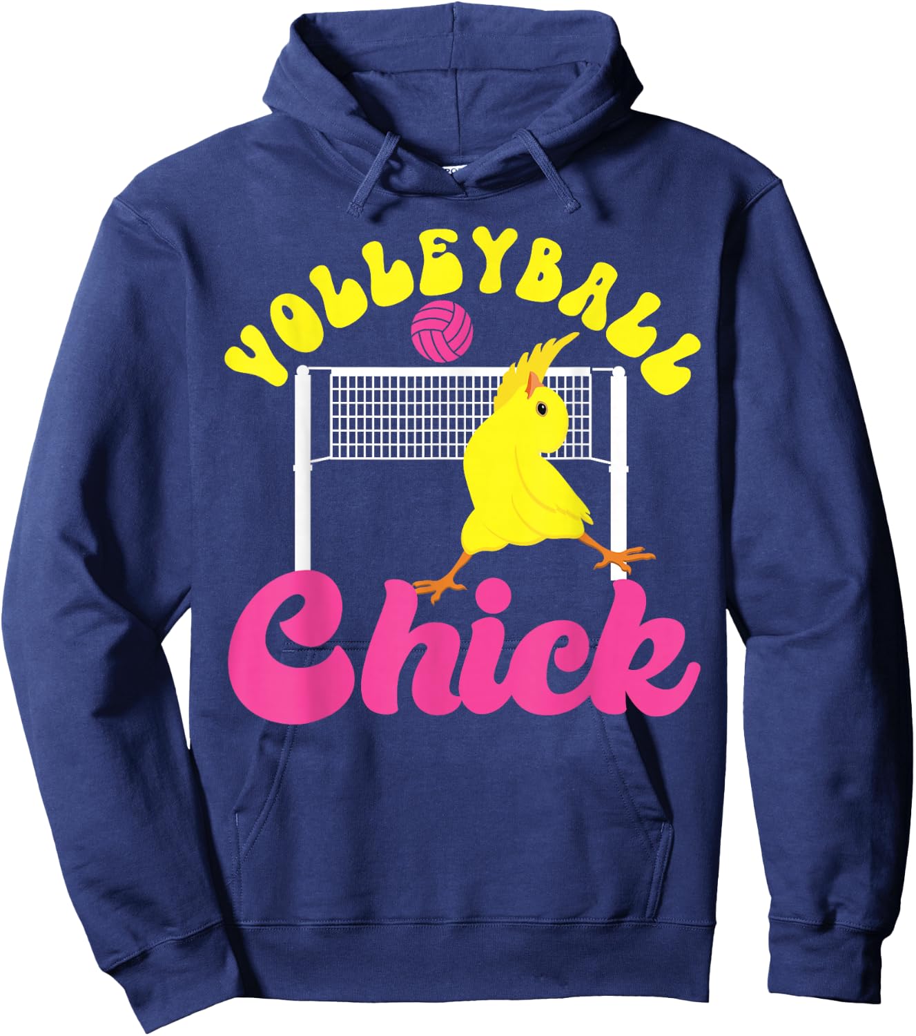 Volleyball Player Team Chicken Volleyball Chick Hoodie - Hoodie | Navy