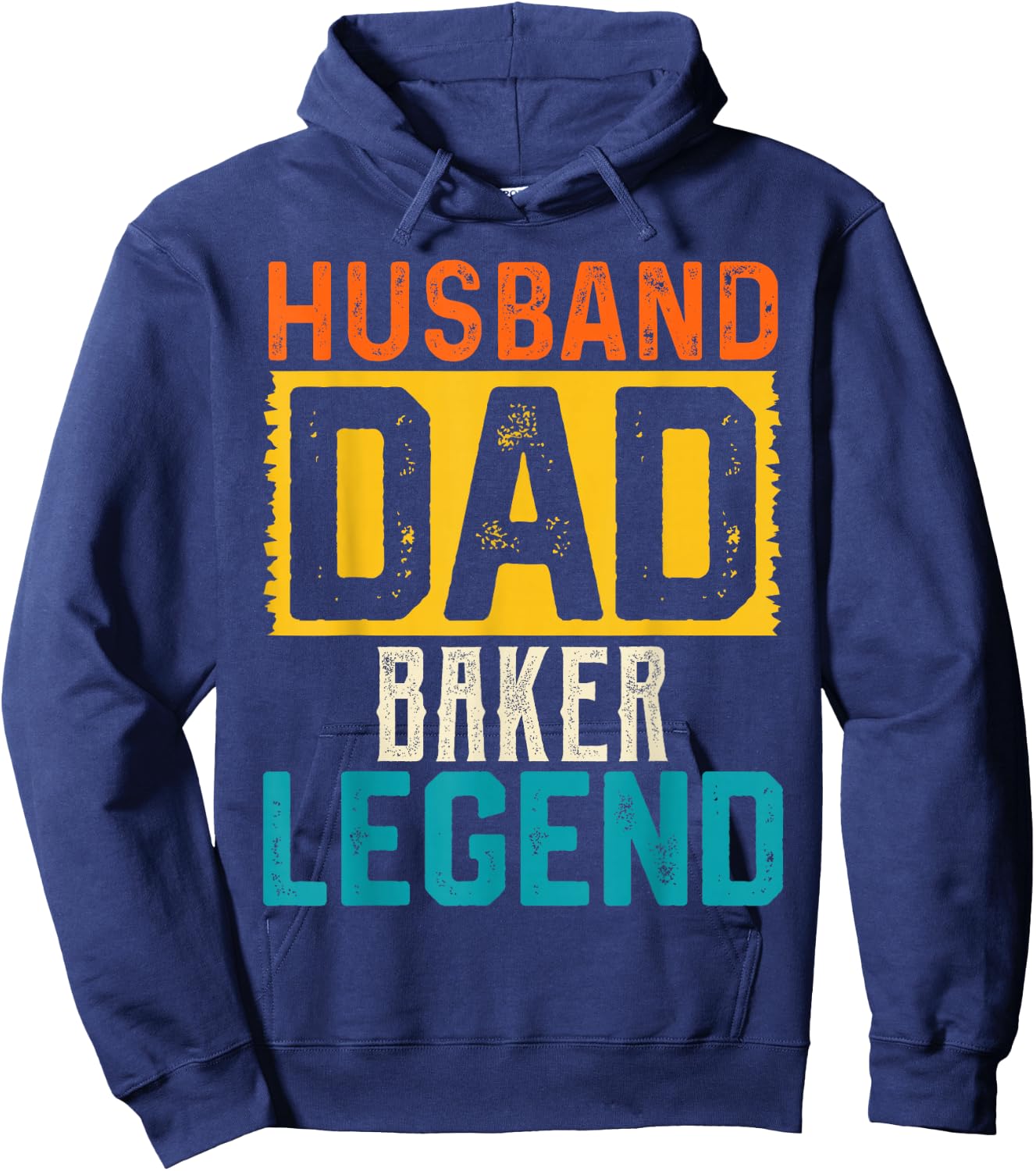 Husband Dad BAKER Legend Father's Day BAKERS Hoodie - Hoodie | Navy