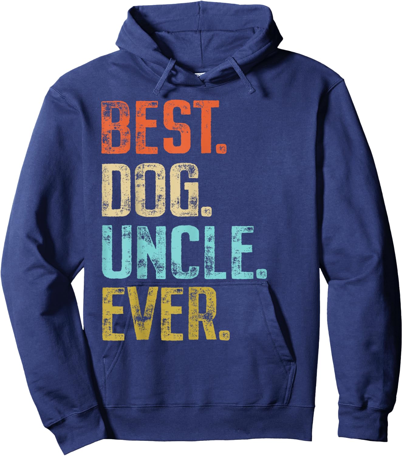 Best Dog Uncle Ever Vintage Dog Lover Hoodie - Hoodie | Navy