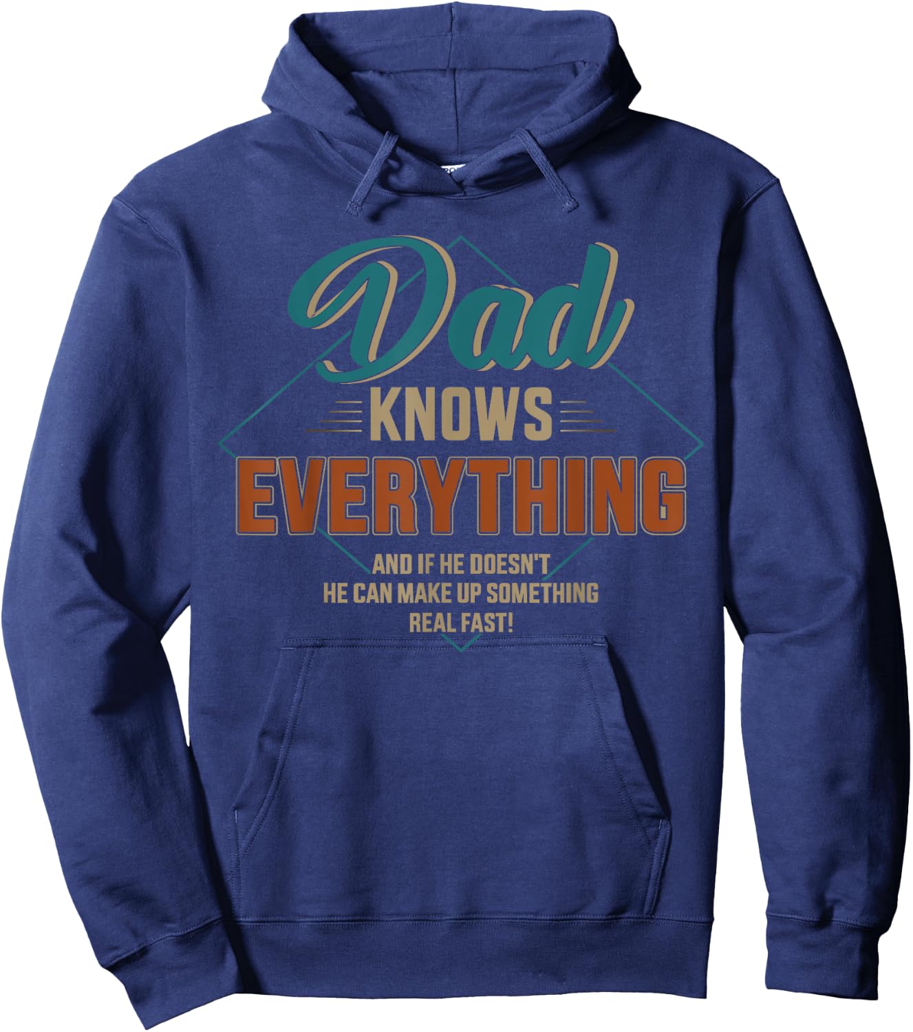 Dad knows everything vintage for father's day Hoodie - Hoodie | Navy