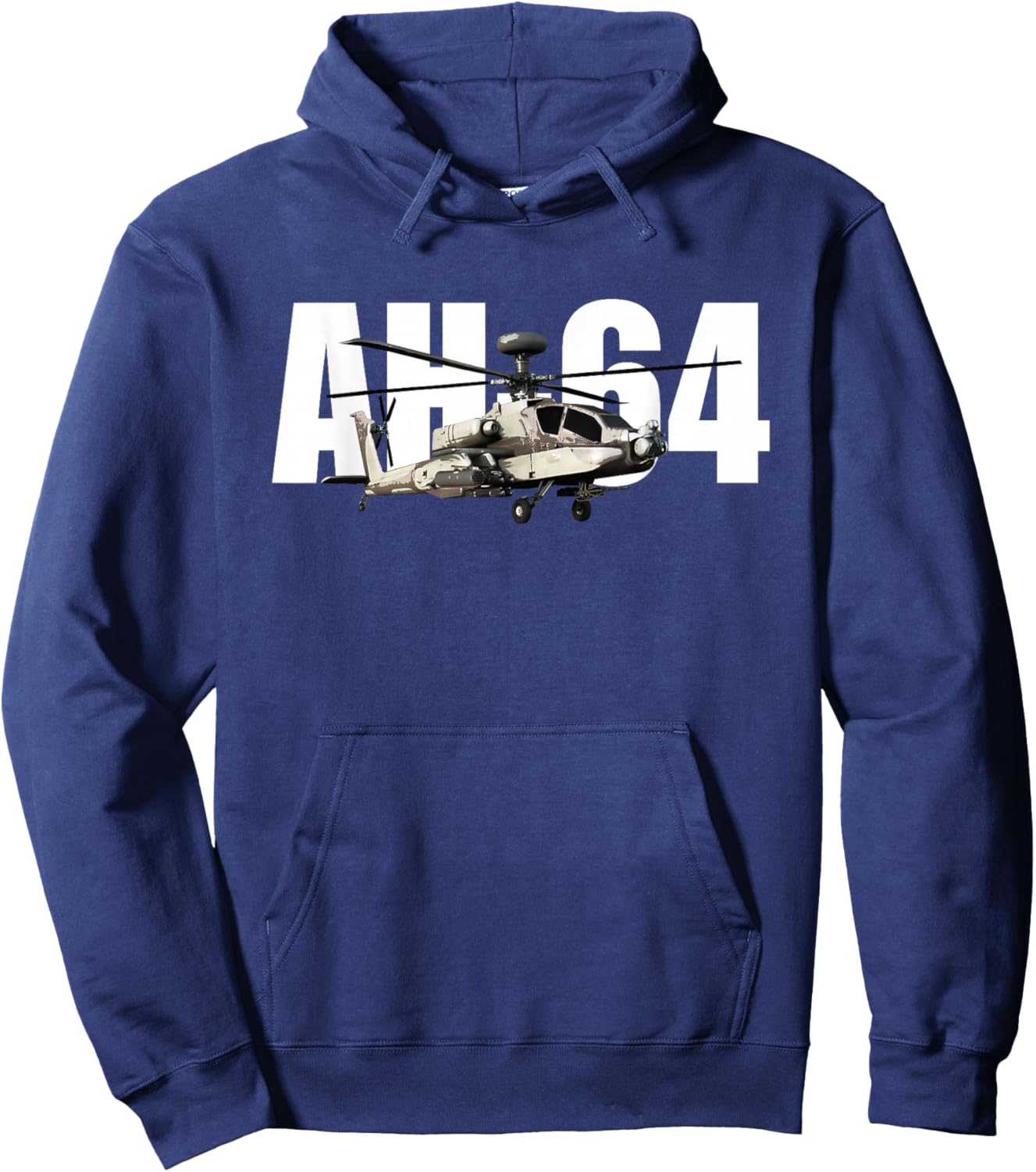 AH-64 AH64 Apache Helicopter Hoodie - Hoodie | Navy