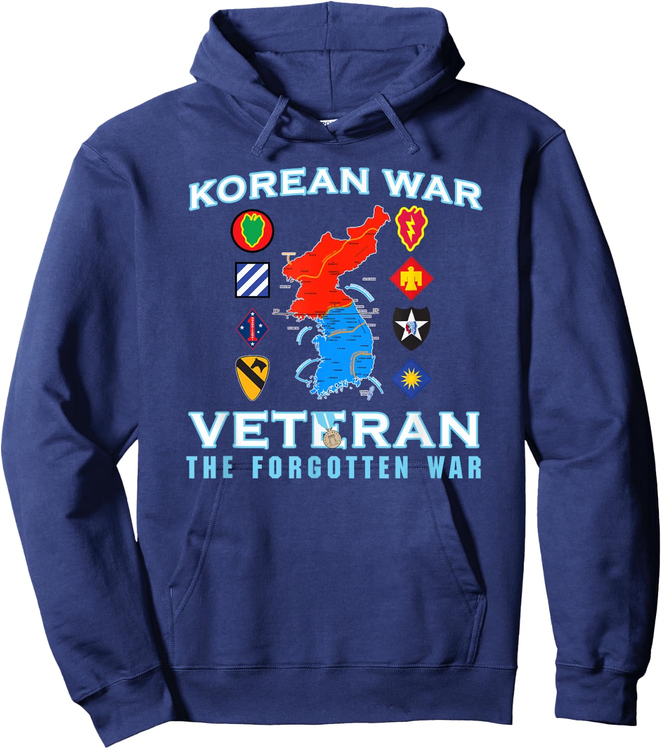 Korean War Veteran the Forgotten War Hoodie - Hoodie | Navy
