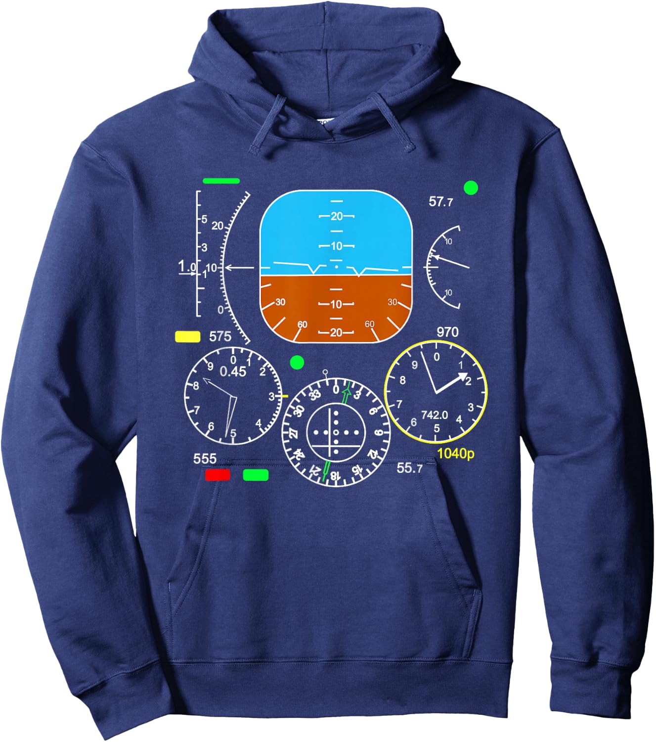 Aeroplane Cockpit Control Panel! Pilot Gift Hoodie - Hoodie | Navy