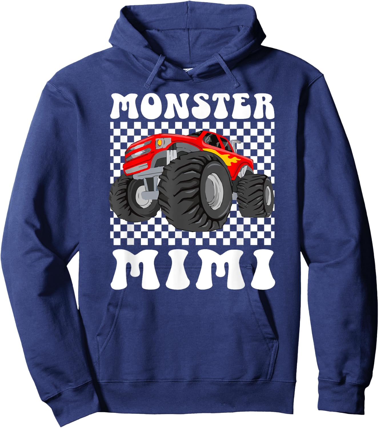 Monster Mimi Groovy Monster Truck Mimi Grandma Hoodie - Hoodie | Navy