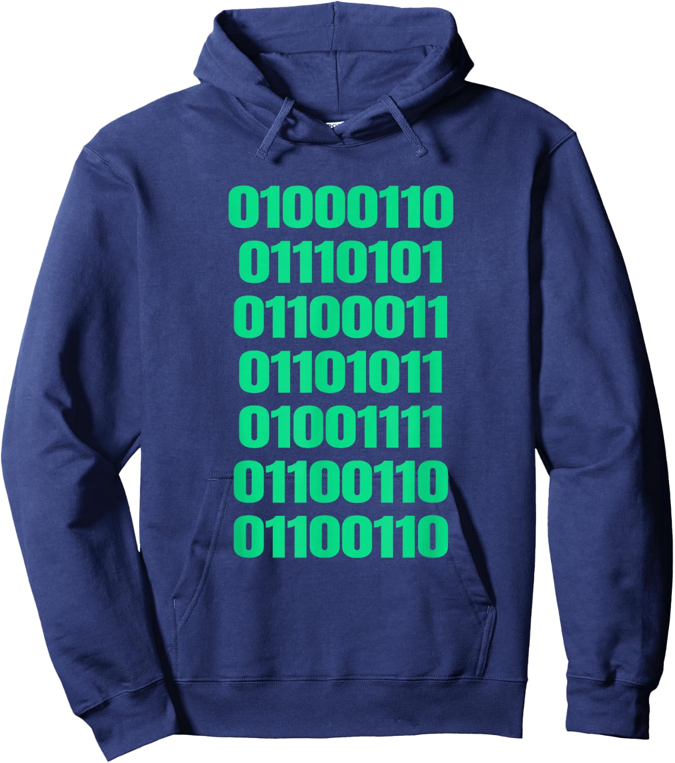 Fuck Off in Binary Code Hoodie - Hoodie | Navy