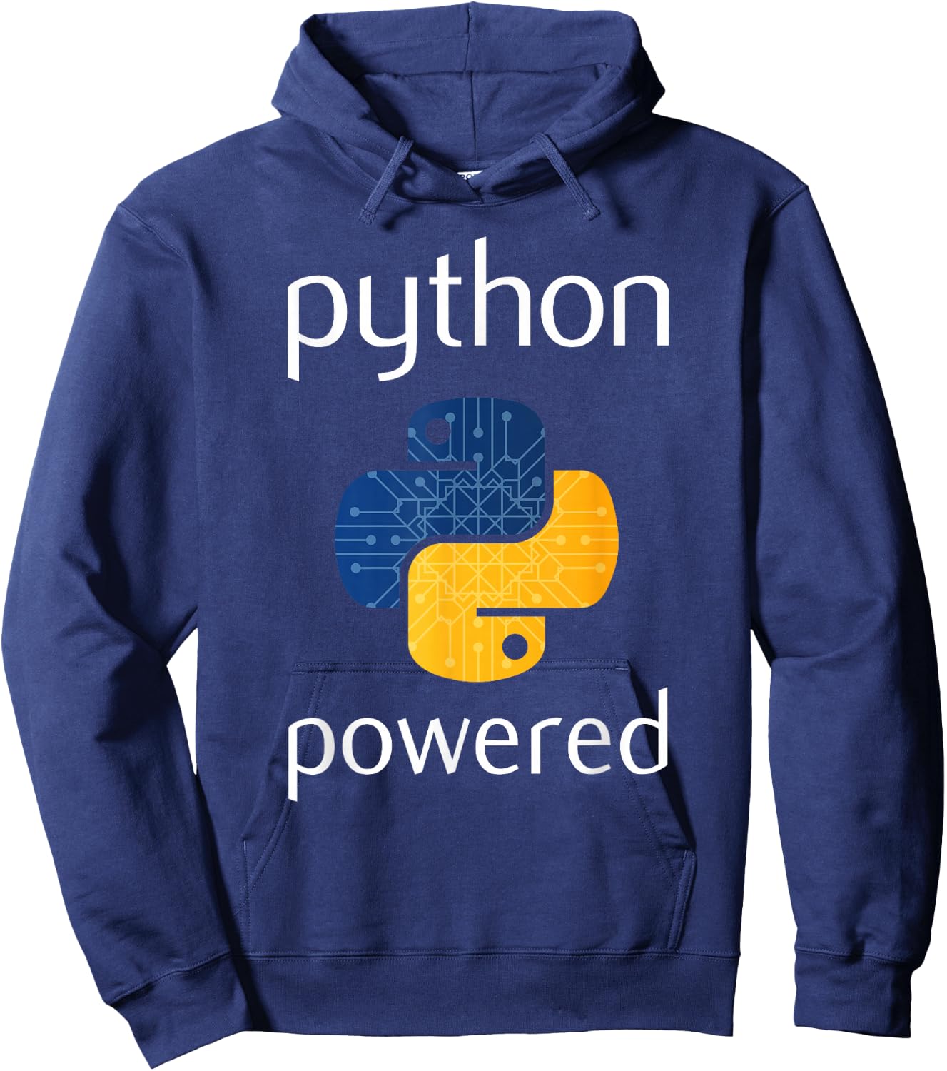 Python Powered Logo Programming Language Hoodie - Hoodie | Navy
