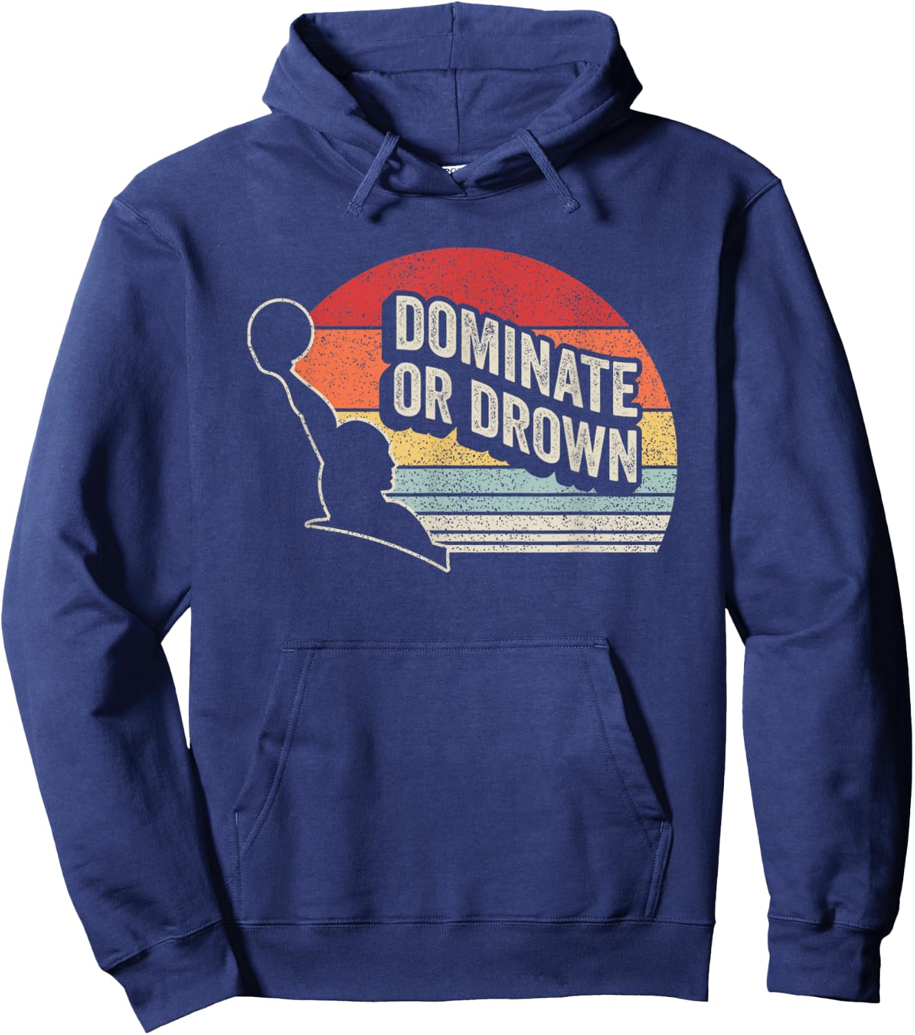 Water Polo Player Vintage Retro Water Polo Hoodie - Hoodie | Navy
