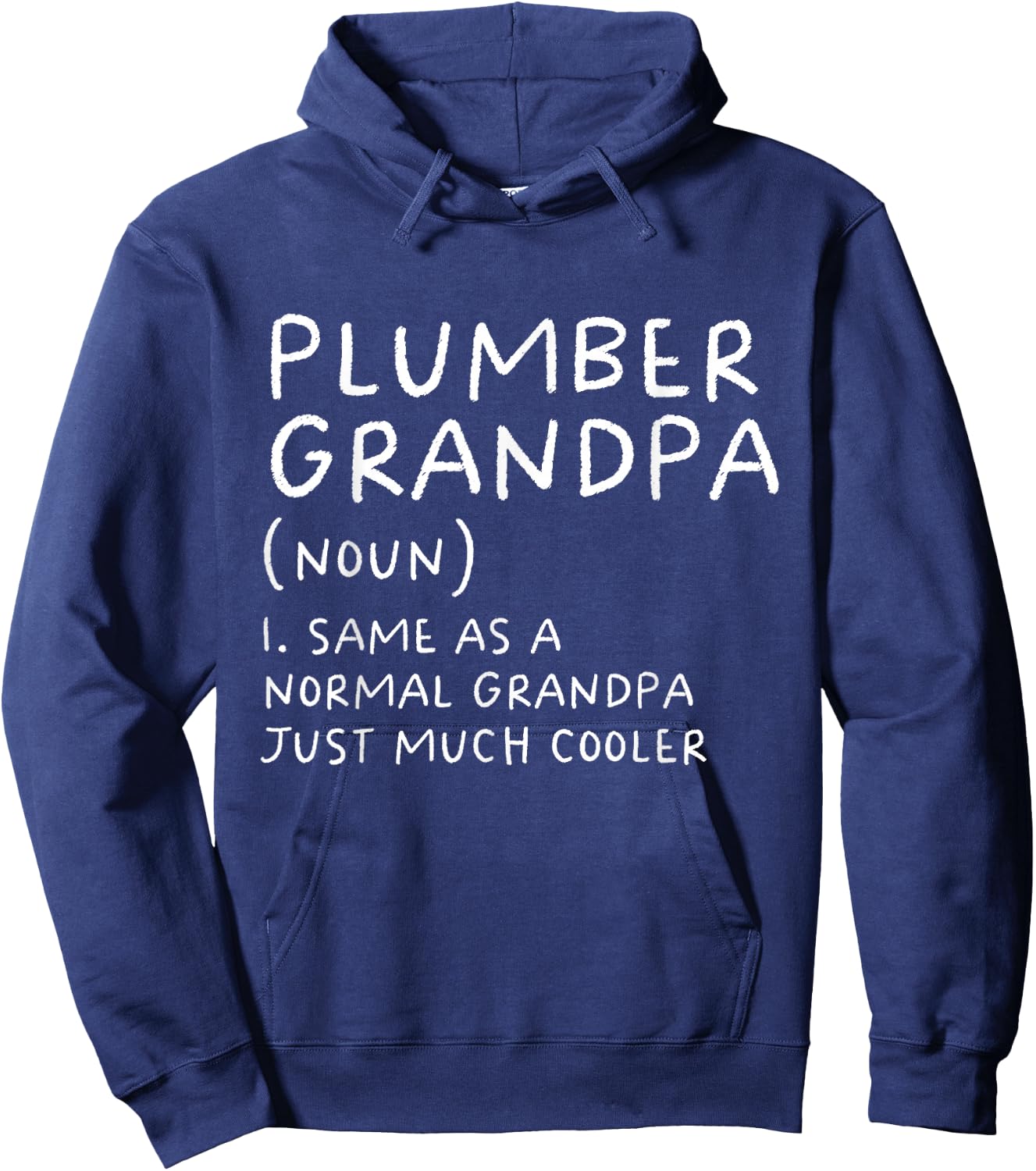 Plumber Grandpa Definition Funny Plumbing Hoodie - Hoodie | Navy