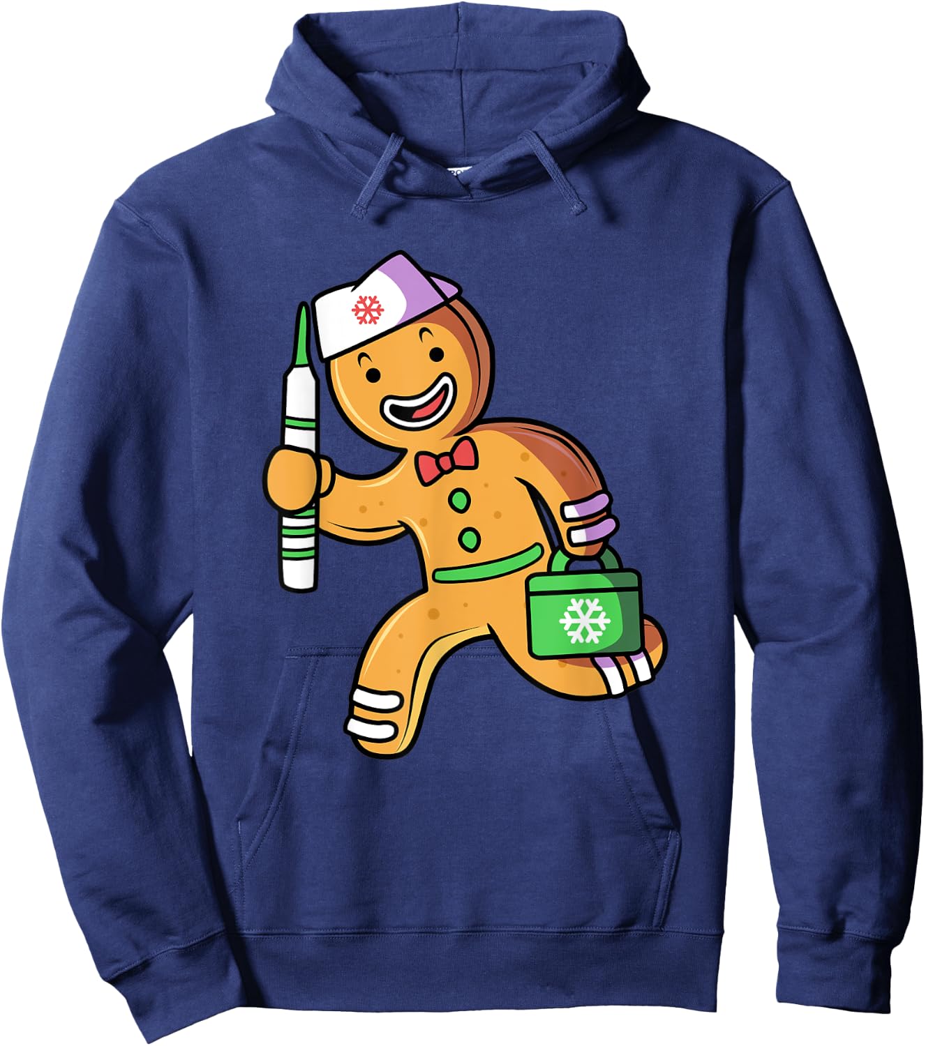 Gingerbread Man Christmas Gingerbread Nurse Hoodie - Hoodie | Navy