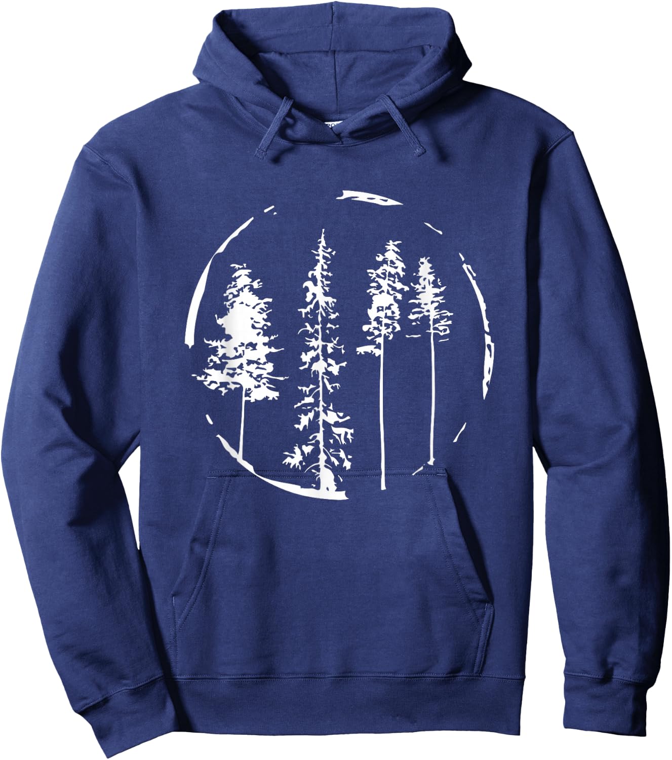 Christmas Pine Forest, Pine Trees Hoodie - Hoodie | Navy