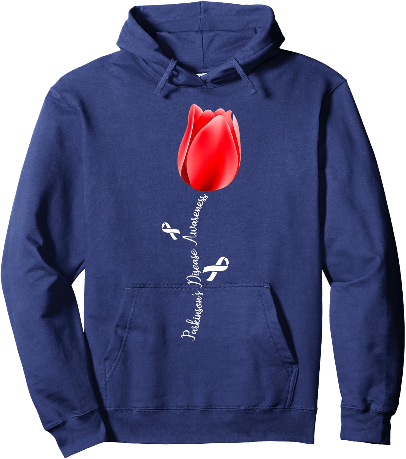 Parkinson Disease Awareness Tulip April Month Hoodie - Hoodie | Navy