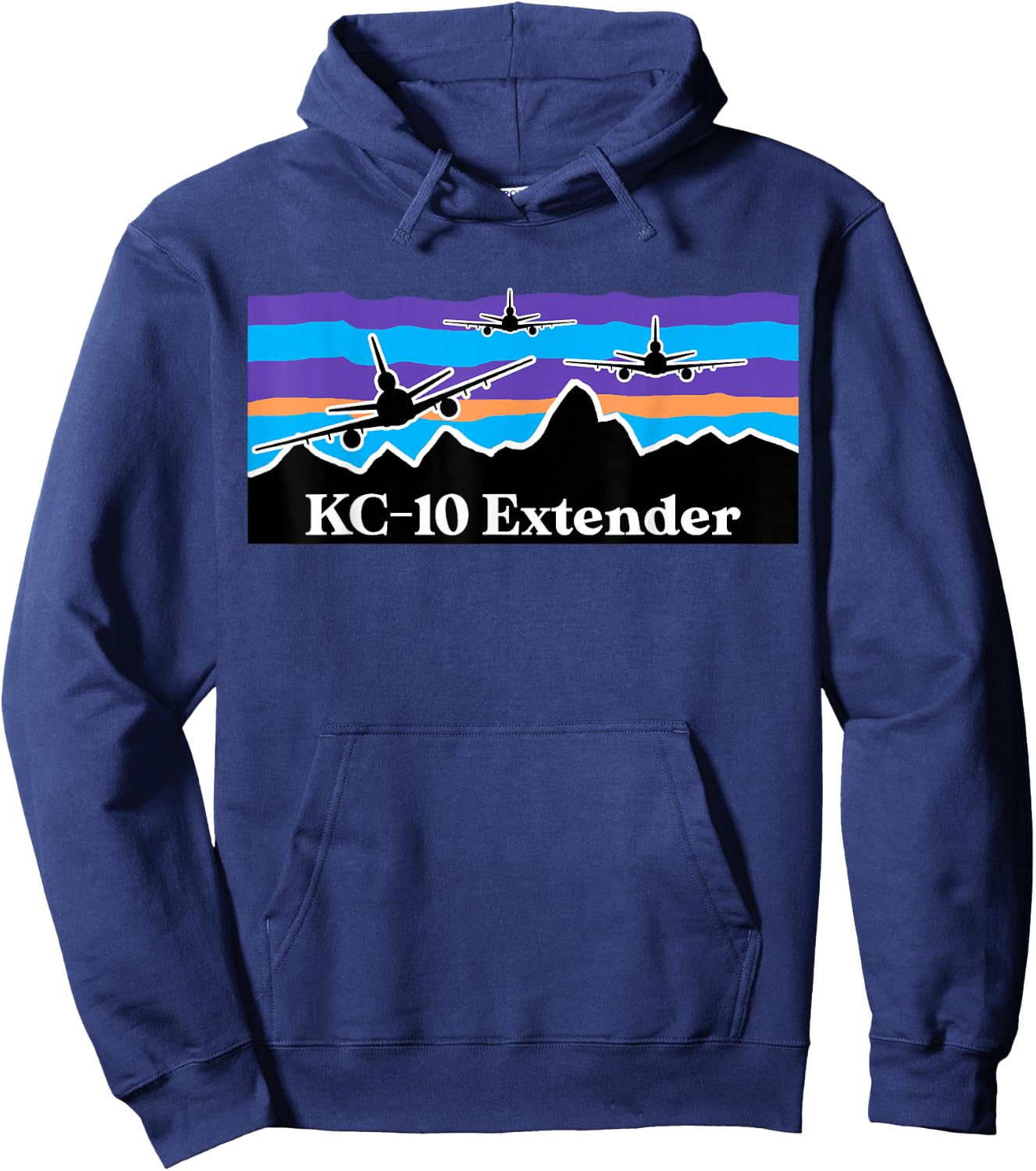 KC-10 Extender Mountain Tanker Formation Hoodie - Hoodie | Navy