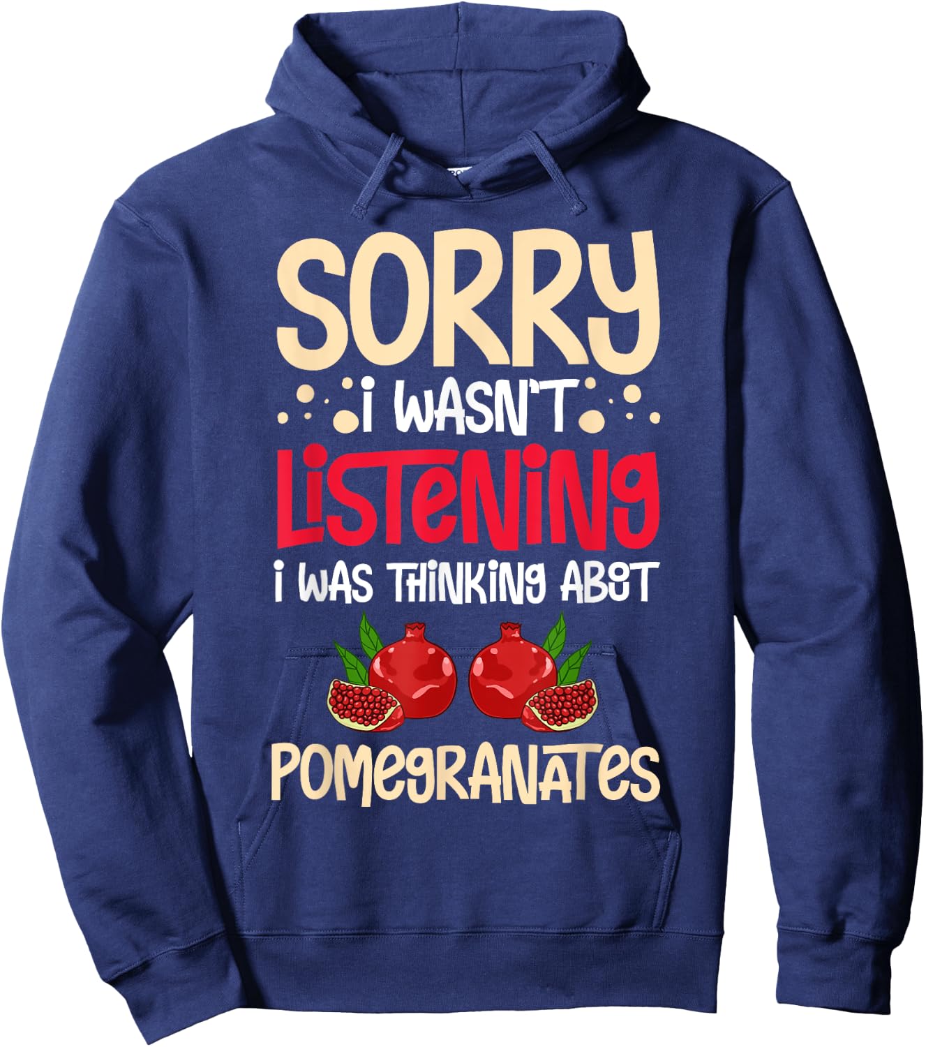 Pomegranate Juice Tree Seeds Fruit Flower Plant Hoodie - Hoodie | Navy