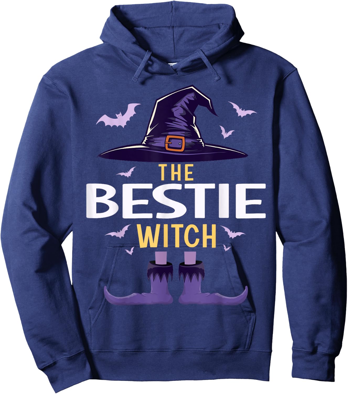 Bestie Halloween Witch Group Matching Costume Hoodie - Hoodie | Navy