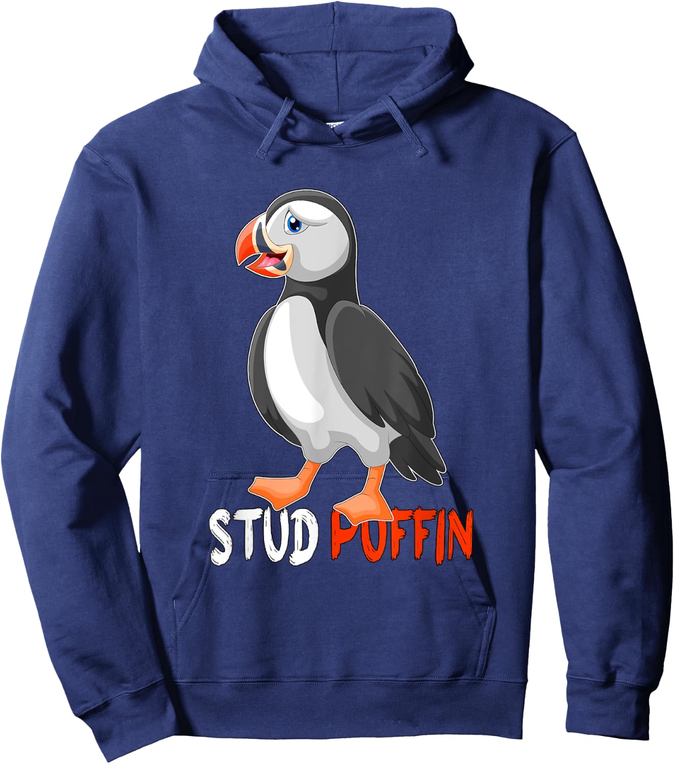Stud Puffin -cute Puffin Hoodie - Hoodie | Navy