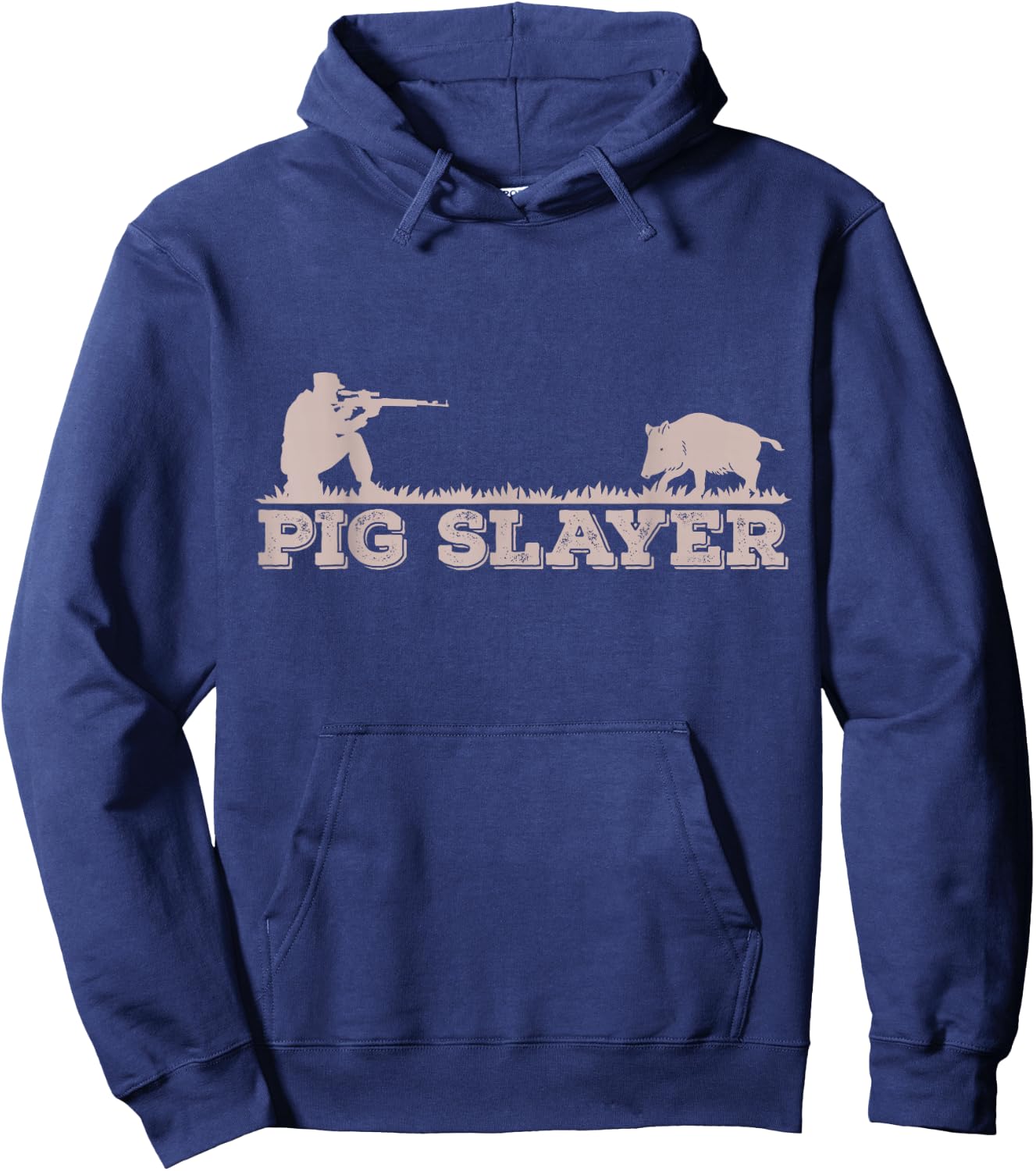 Pig Slayer Funny Pig Hunting Hog Hunting Hoodie - Hoodie | Navy