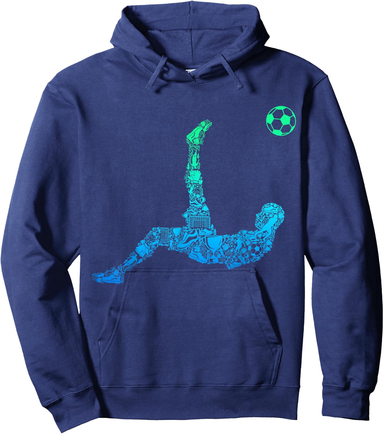 Soccer Players Men Hoodie - Hoodie | Navy