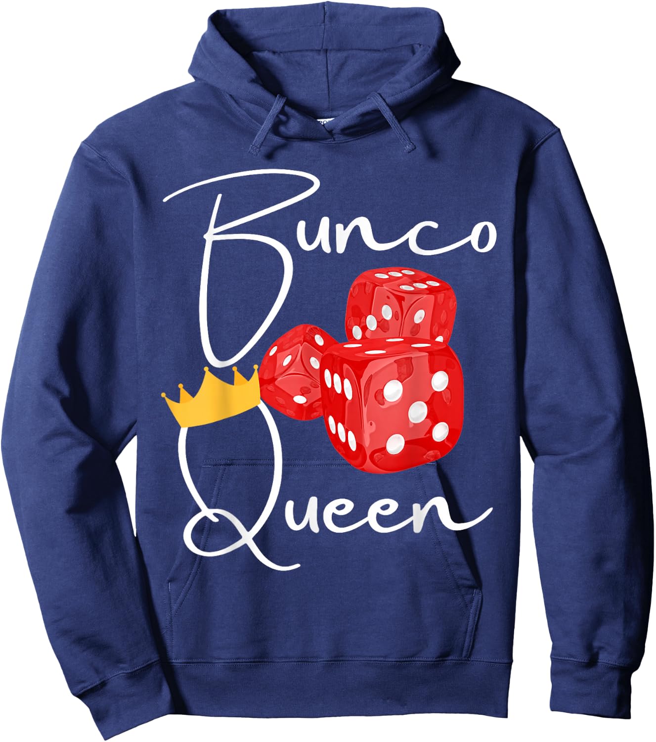 Fun Bunco shirts, Bunco Queen Hoodie - Hoodie | Navy