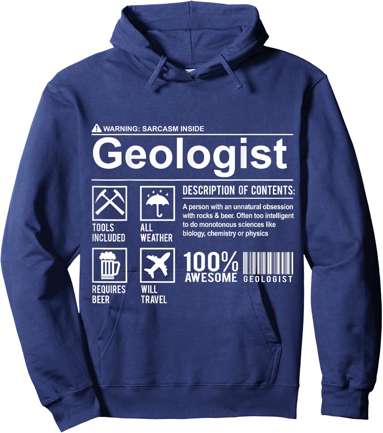 Geologist Composition Funny Gift Geologists Hoodie - Hoodie | Navy