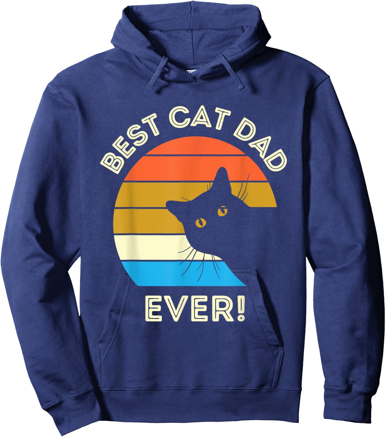 Best Cat Dad Ever Men Hoodie - Hoodie | Navy