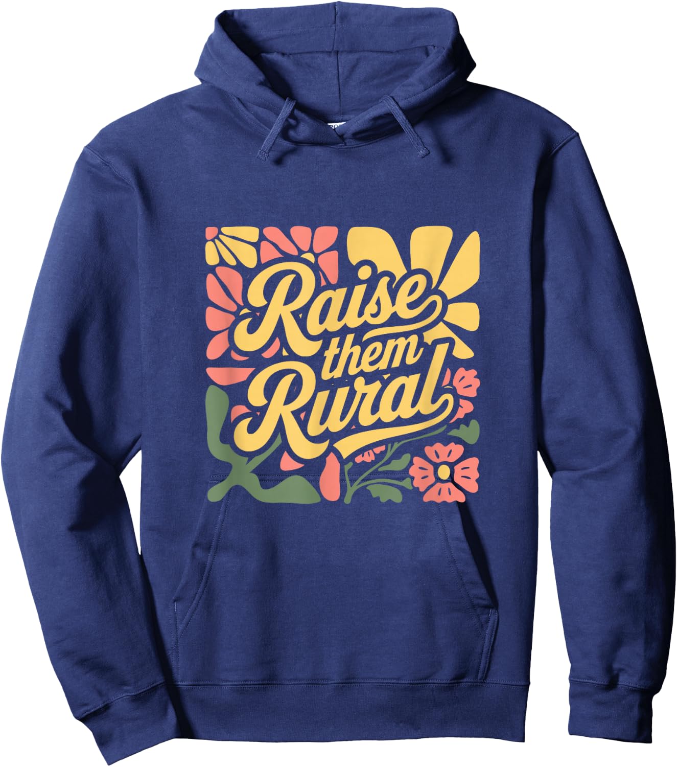 RAISE THEM RURAL - Fun Country Living Farmers Hoodie - Hoodie | Navy