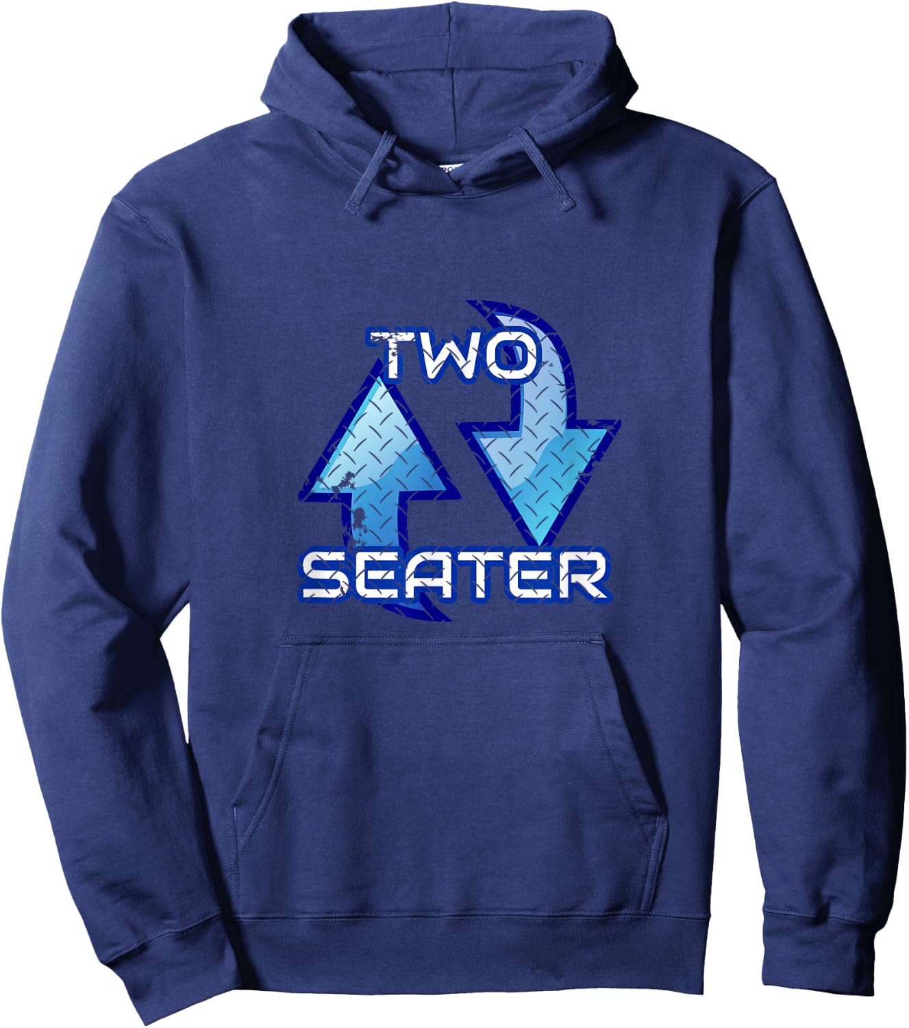 Two Seater 2 Seats Word Play Innuendo Hoodie - Hoodie | Navy