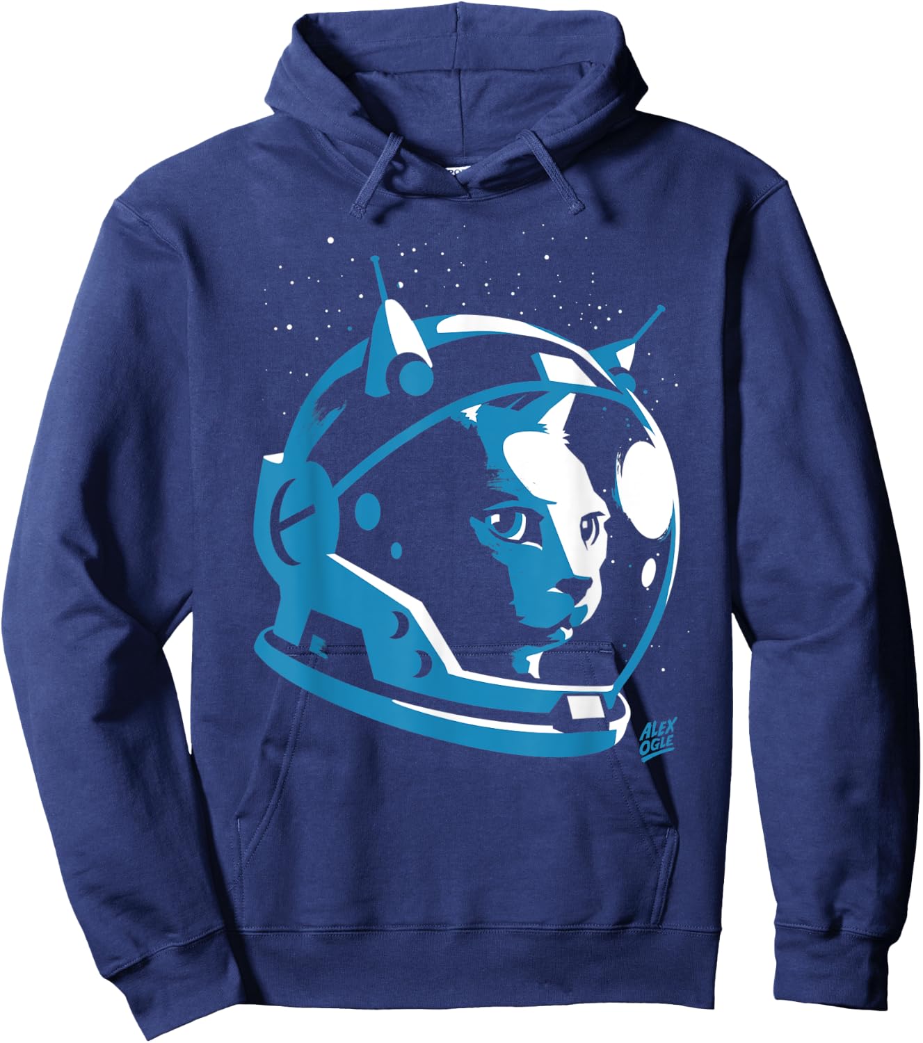 Cat Space Helmet Astronaut Women Kids Hoodie - Hoodie | Navy