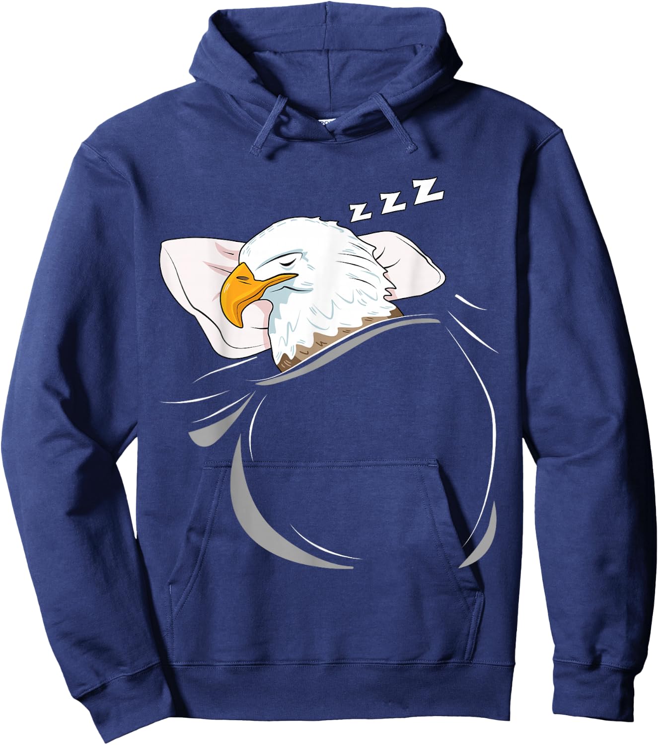 Bald Sea Eagle Sleeping Pyjamas Top Gift Eagle Hoodie - Hoodie | Navy