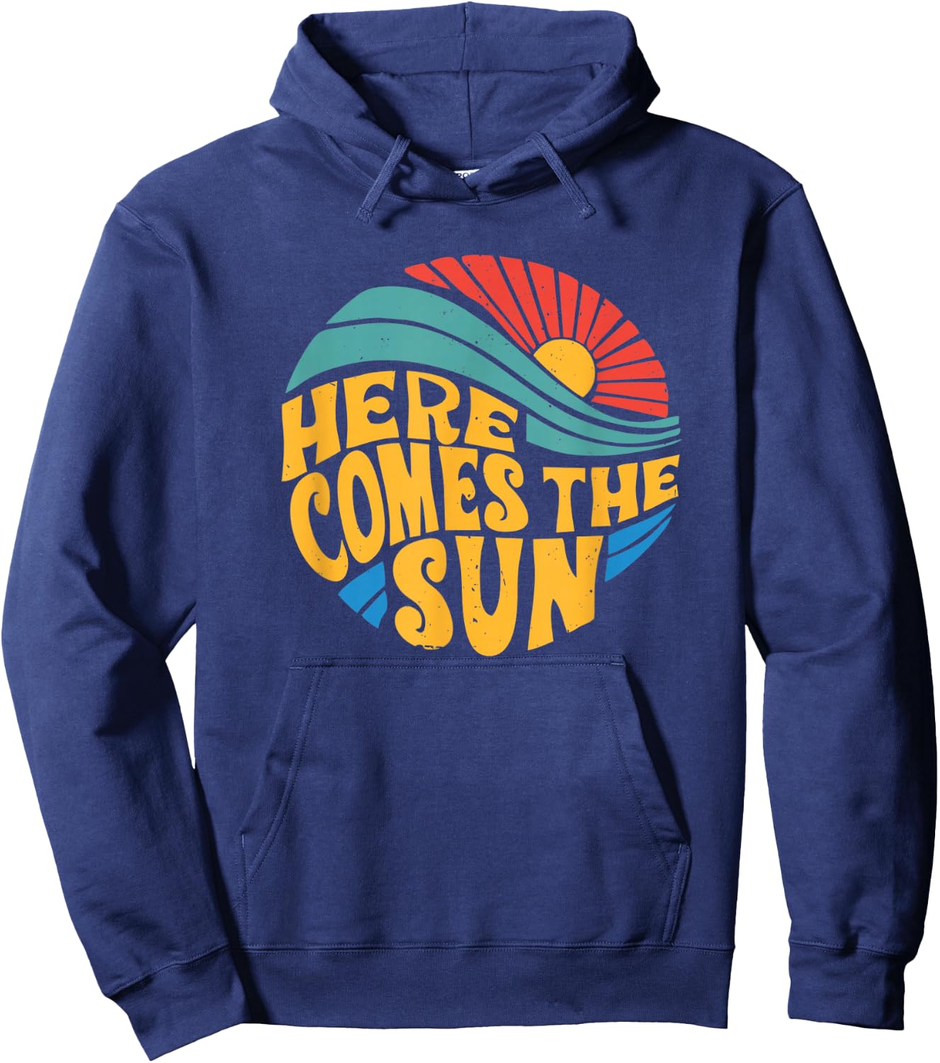 Here Comes The Sun Music Lover Graphic Hoodie - Hoodie | Navy
