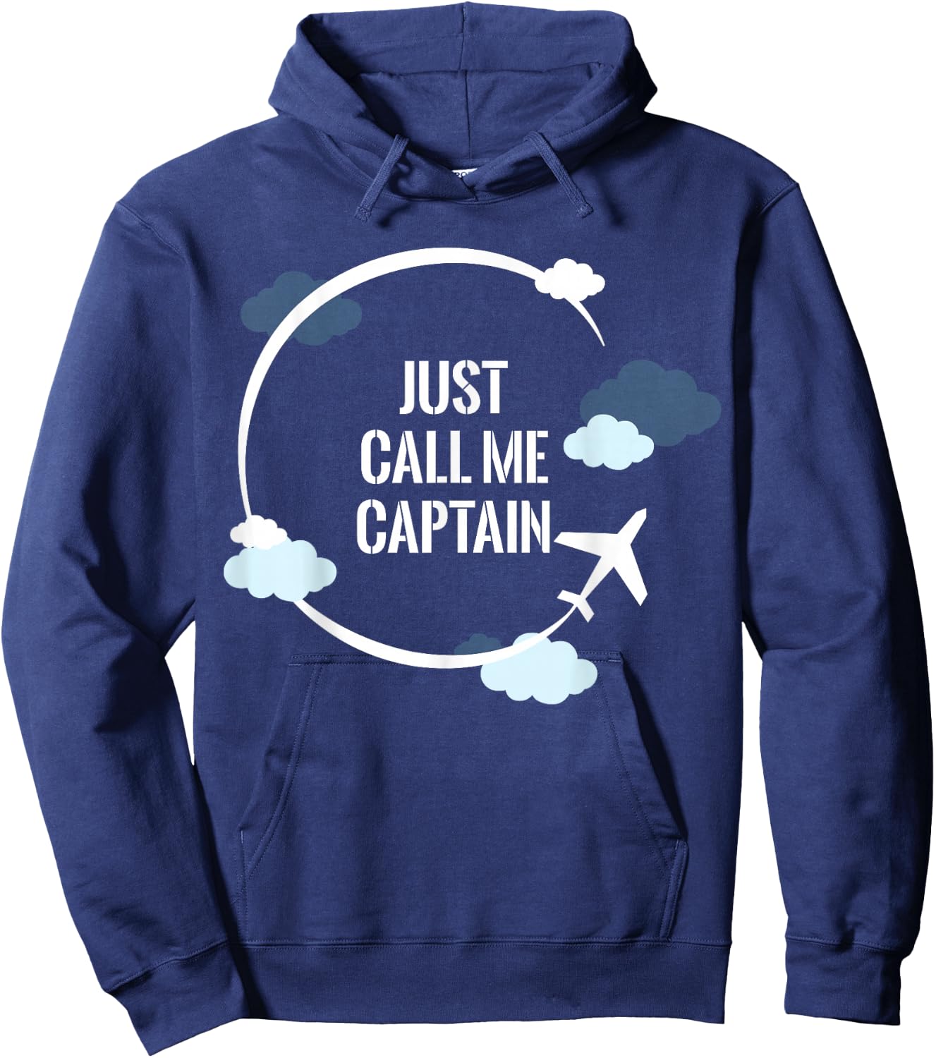Just Call Me Captain Pilot Aviation Hoodie - Hoodie | Navy