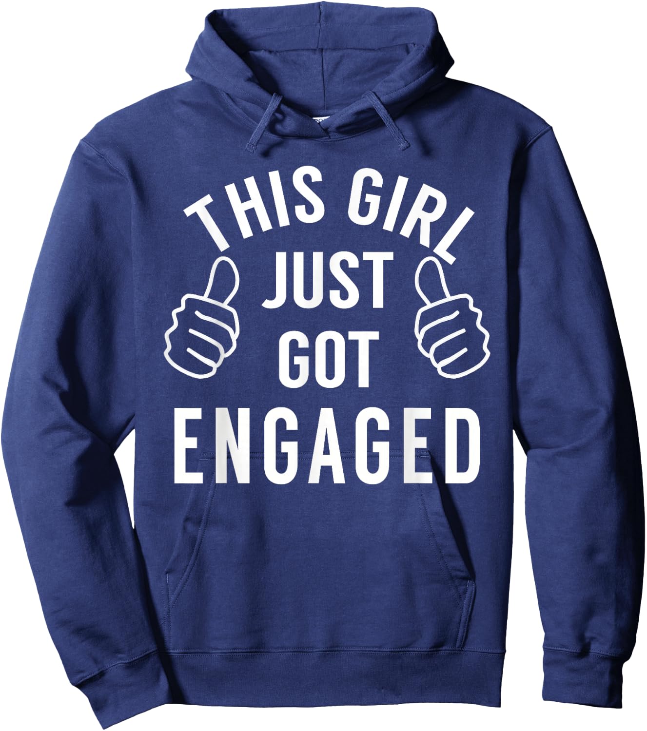 Funny Just Engaged Shirt for Engagement Gift Hoodie - Hoodie | Navy
