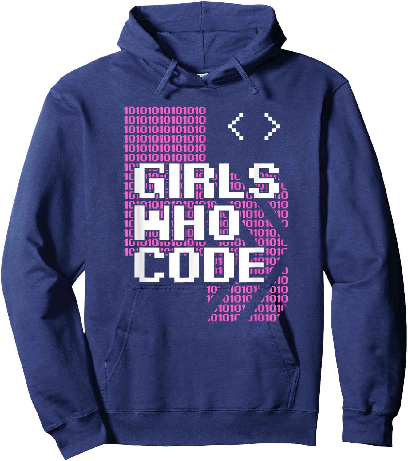 Girl Who Code Programmer Coder Hoodie - Hoodie | Navy