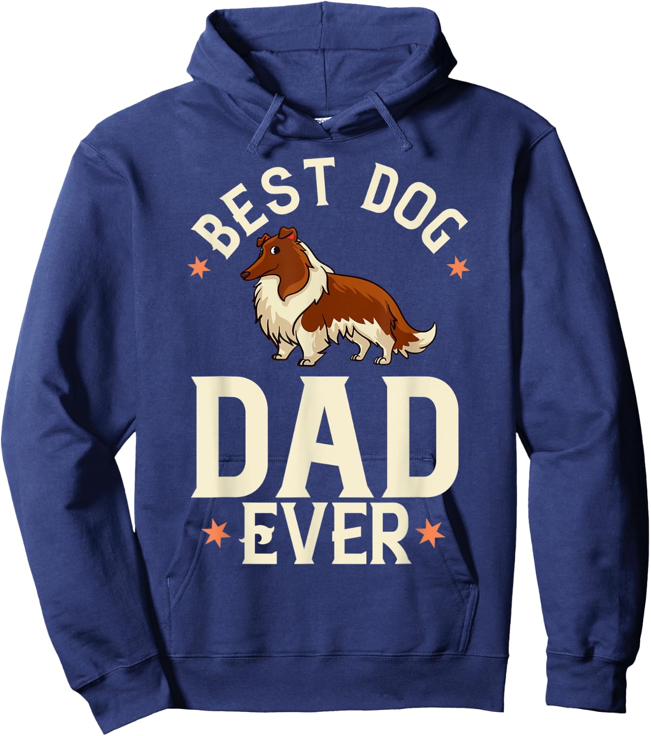 Rough Collie Dog Puppies Owner Lover Hoodie - Hoodie | Navy