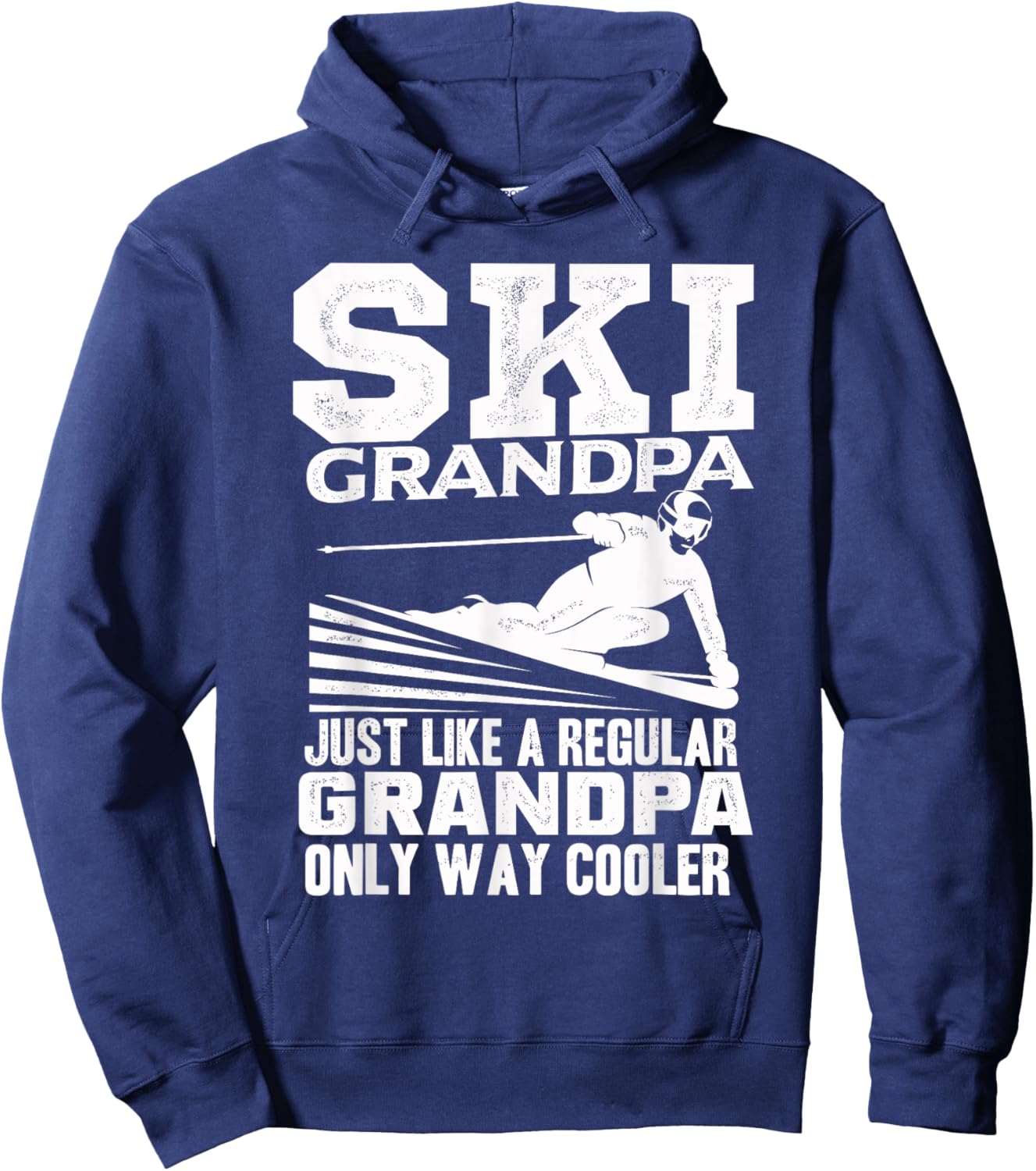 Funny Ski Skiing Grandpa Grandfather Cool Quote Hoodie - Hoodie | Navy