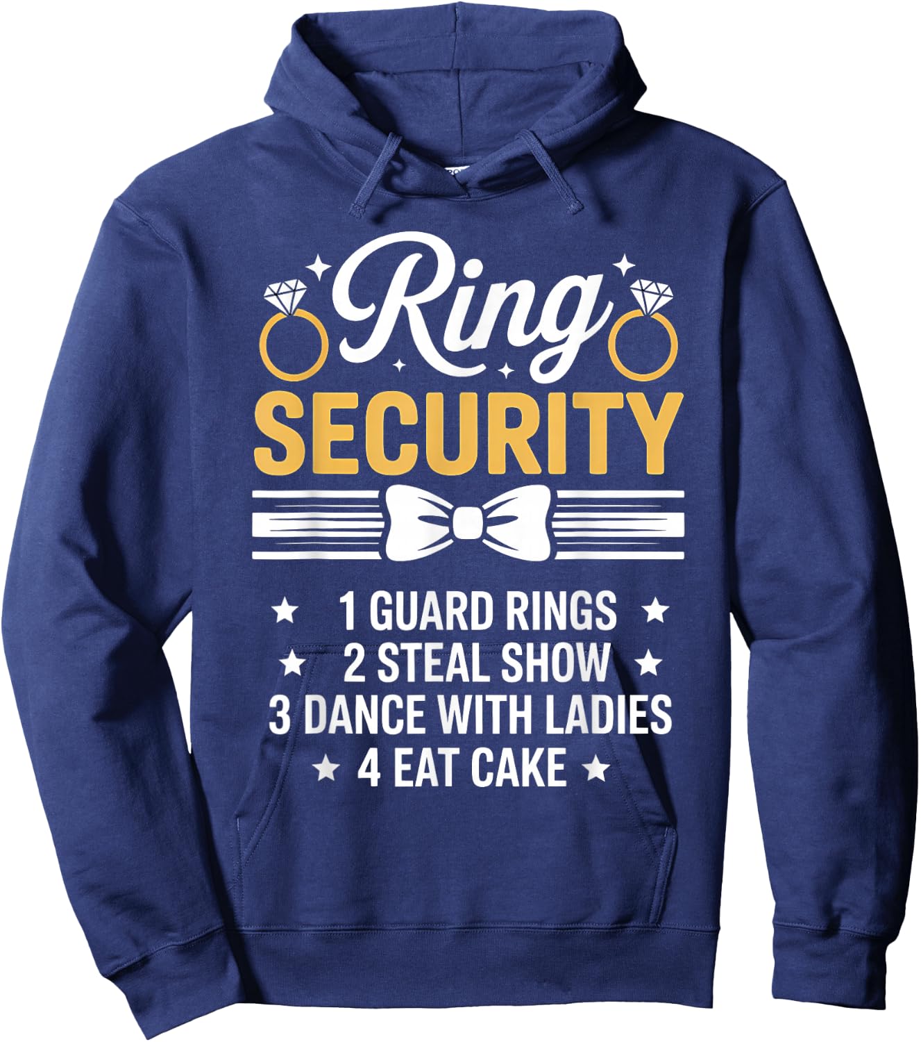 Ring Security Wedding Party Funny Ring Bearer Hoodie - Hoodie | Navy