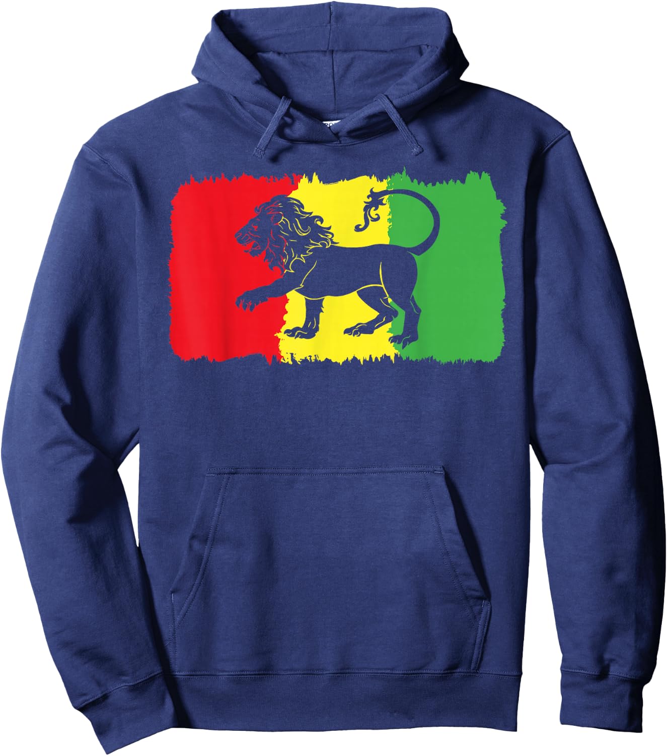 Lion of Judah Judah Rasta Rastafari Reggae Hoodie - Hoodie | Navy