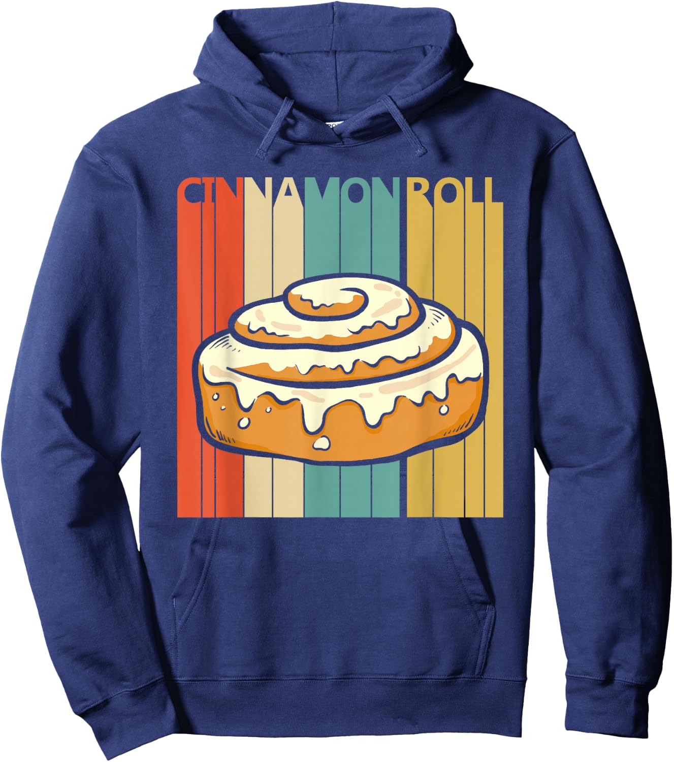 Vintage Retro Cinnamon Roll Hoodie - Hoodie | Navy