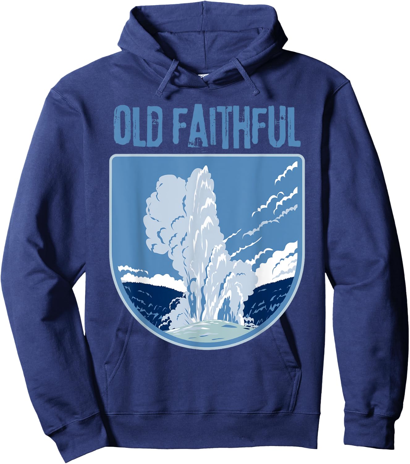 Old Faithful Yellowstone Geyser Hoodie - Hoodie | Navy