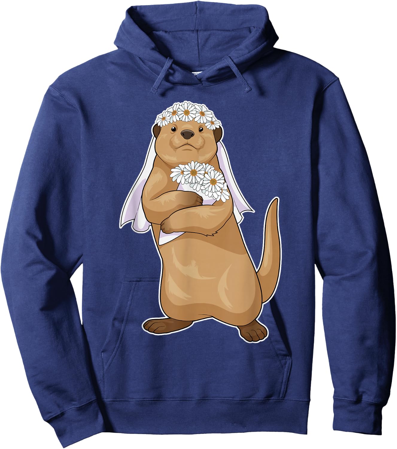 Otter Bride Bridal bouquet Wedding Hoodie - Hoodie | Navy