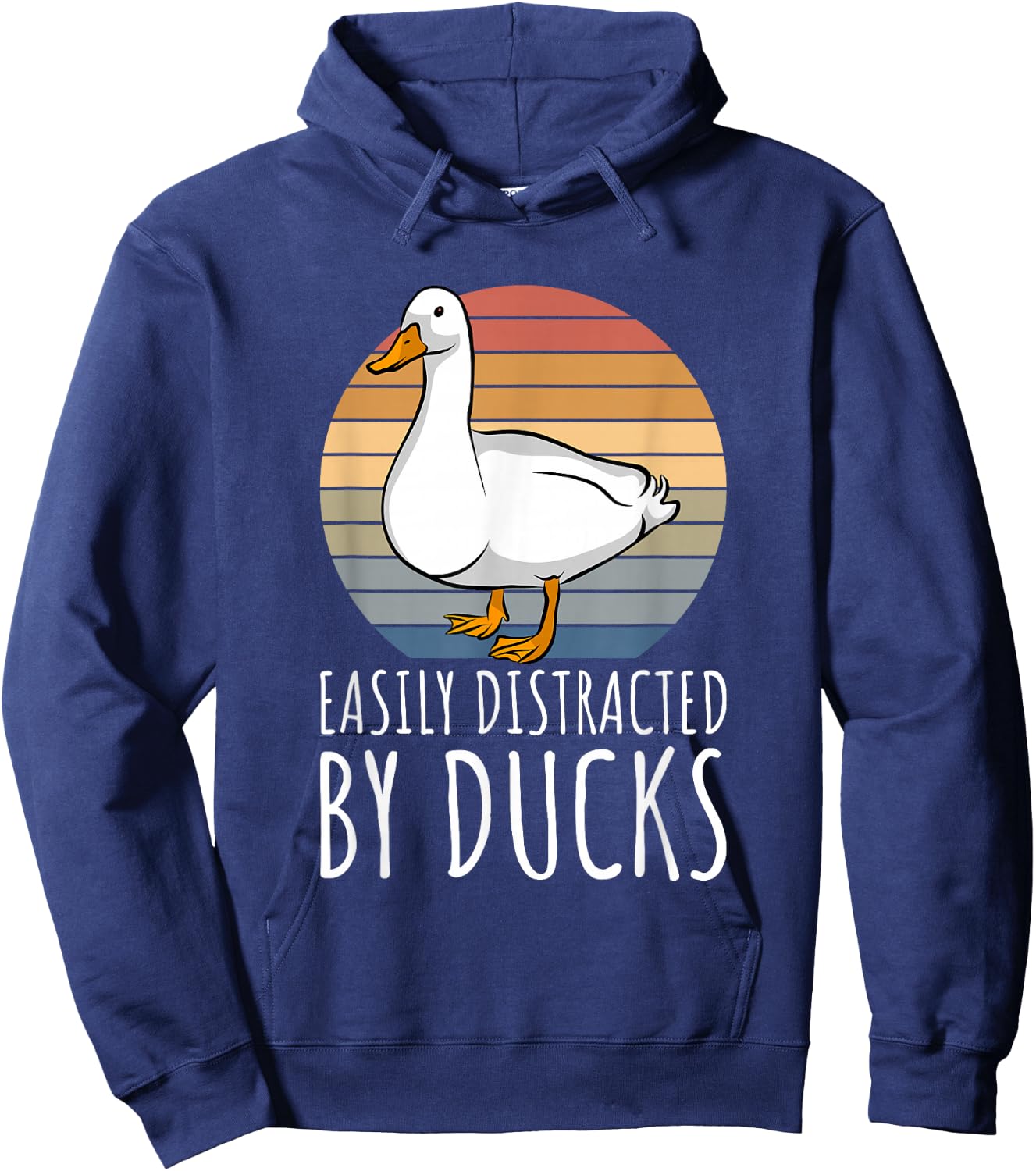 Duck - Easily Distracted By Ducks Hoodie - Hoodie | Navy