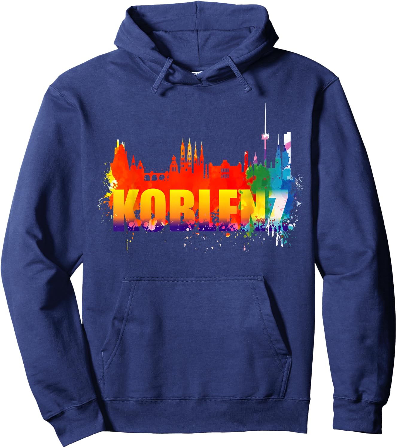 Koblenz Germany Koblenzer Skyline Hoodie - Hoodie | Navy