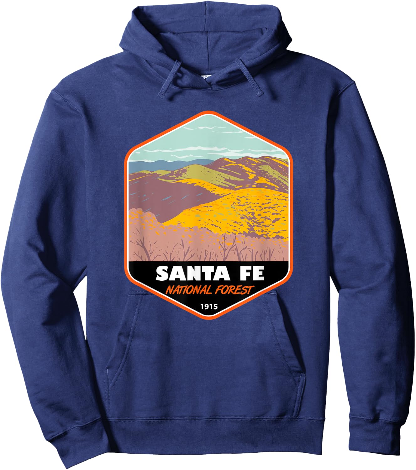 Santa Fe National Forest New Mexico Badge Hoodie - Hoodie | Navy